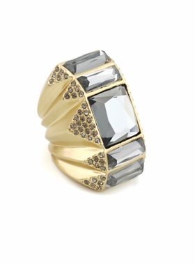 欧美小众设计复古金夸张戒指