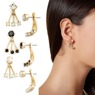 DAINTY SPARKLERS EAR JACKET STUDS 个性两种带耳钉耳饰百搭