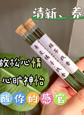 天然绿茶香青皮橘子线香桔子香薰提神净化空气蜜柑橘子高级室内