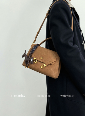 原创·ONER DAY 即兴诗 复古通勤公文包包女2026新款手提单肩斜挎