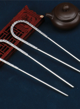 唐汉谷合金U型发簪古风盘发簪子汉服马面裙配饰复古发钗超仙日常