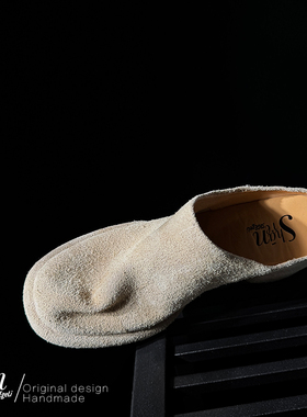 ShānRen设计师款 高级感轻奢 穆勒鞋内增高粗跟一脚蹬包头半拖鞋