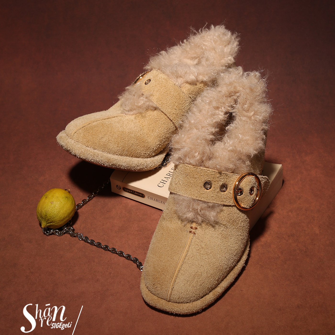 ShānRen高级感兔毛穆勒鞋女