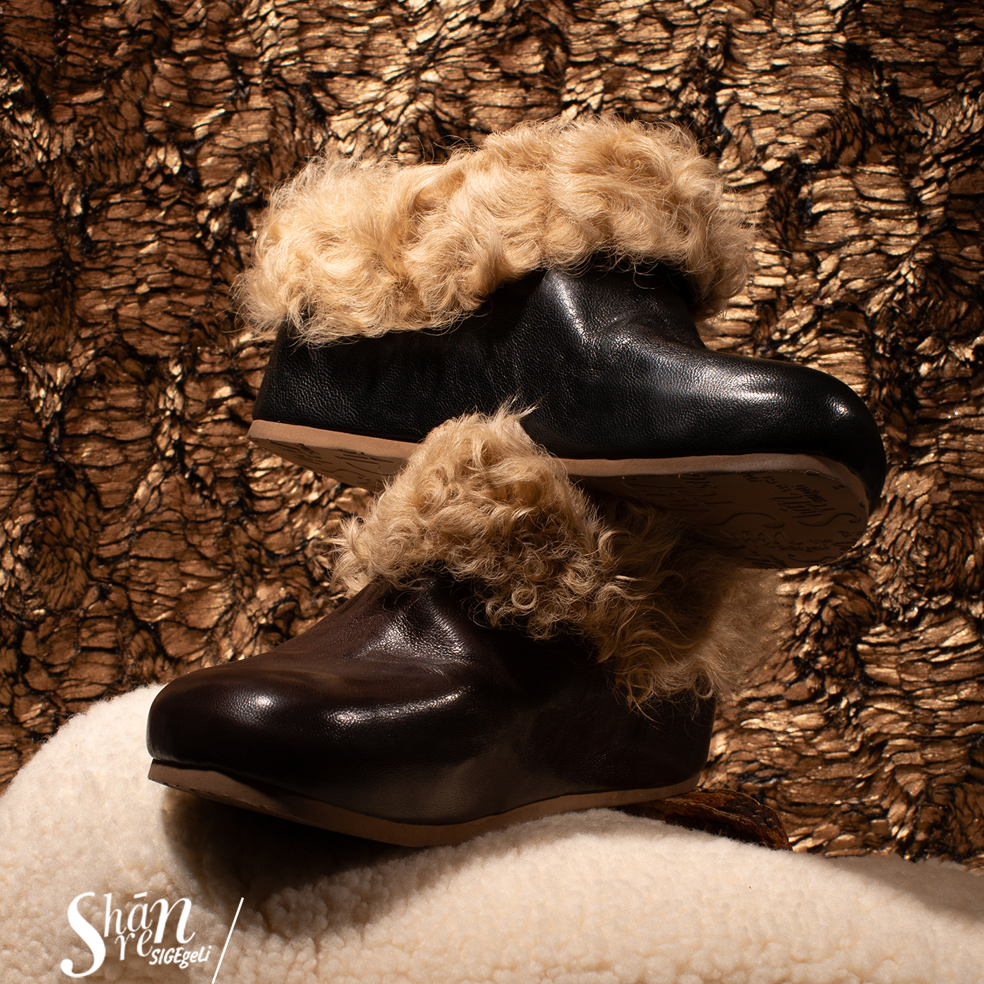 ShānRen高级感博肯鞋毛毛拖鞋