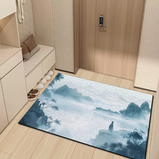 入户门地垫大门口进门家用门垫防滑丝圈耐脏脚垫可裁剪古风地毯