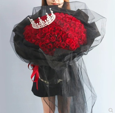 女神款99支红玫瑰花束 全国配送 七夕节 520 送老婆媳妇女友情人