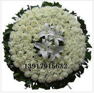 丧事花圈花篮悼念花圈殡葬鲜花用品宝山殡仪馆鲜花速递上海花店