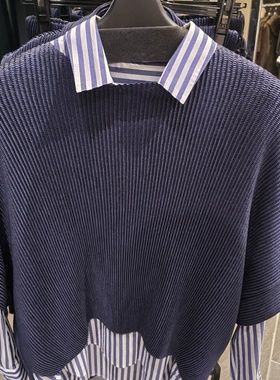 Ginza Mira日本代购SPECCHIO/诗贝绮褶皱马甲衬衫两件套