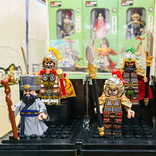迪库三国小侠第八季袁绍颜良文丑高览田丰鞠义拼装人仔模型积木