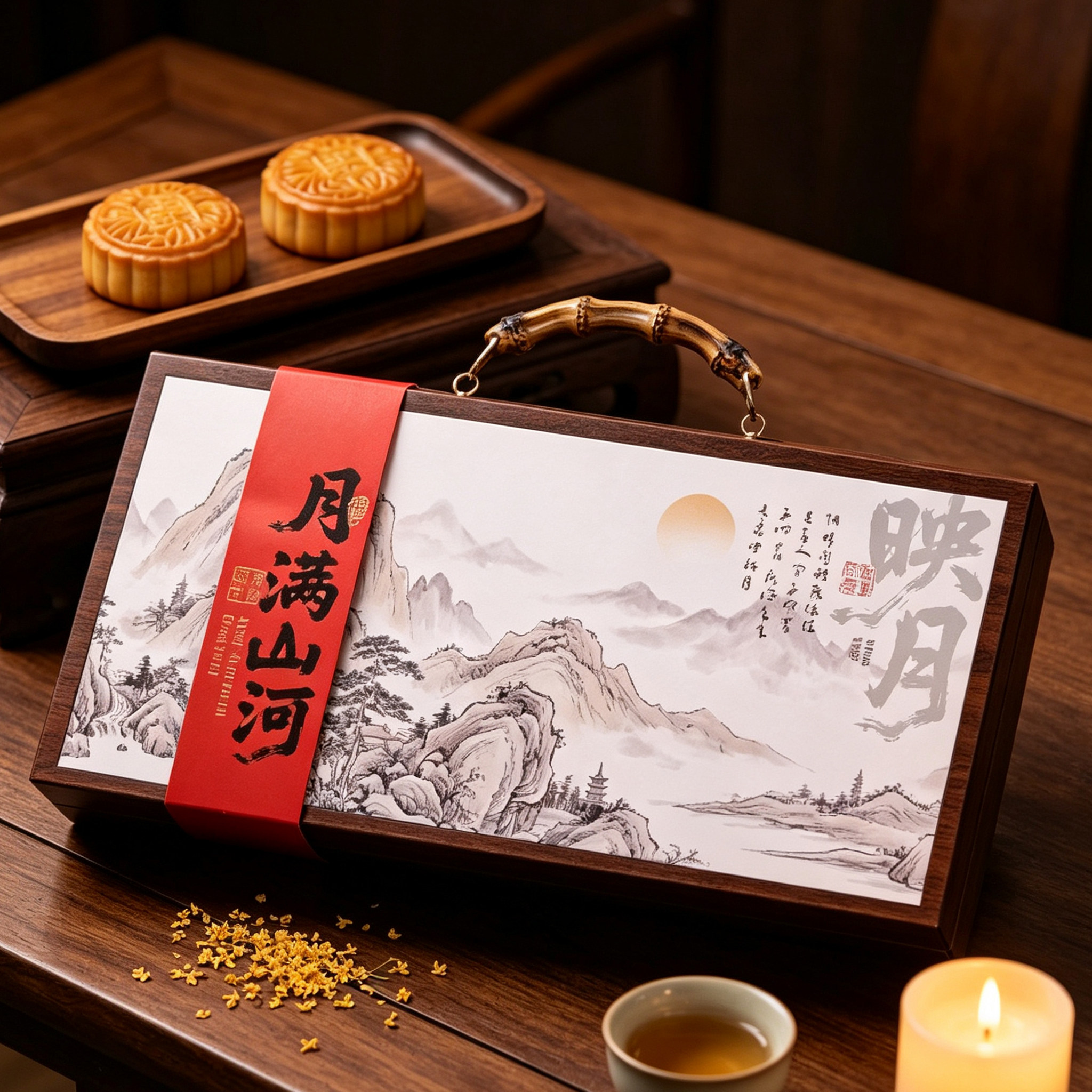2026高档月饼礼盒包装盒硬盒高档创意中式月饼盒子中秋礼品盒空盒