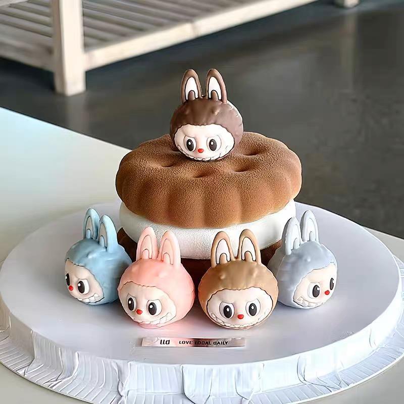 emoji卡通布布头慕斯蛋糕装饰可