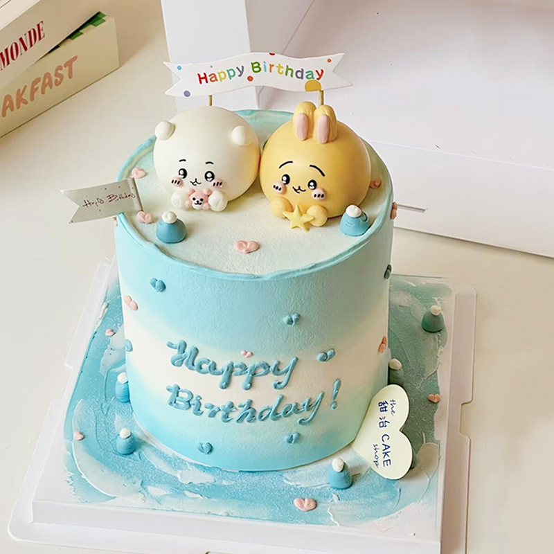 可爱儿童生日蛋糕装饰卡通软胶乌