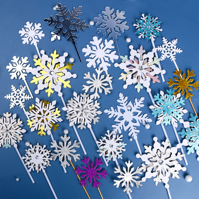 亚克力雪花片白雪蛋糕装饰