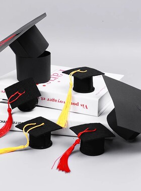 毕业季学士帽博士蛋糕装饰摆件学生毕业典礼高中考流苏帽子插件