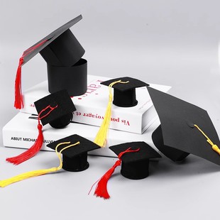 毕业季学士帽博士蛋糕装饰摆件学生毕业典礼高中考流苏帽子插件
