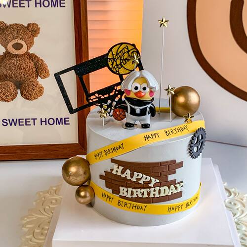 鸡你太美恶搞ikun小黑子蛋糕装饰