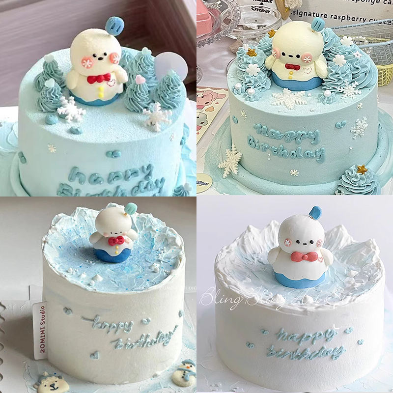 小雪人蛋糕装饰摆件恋与深空医生