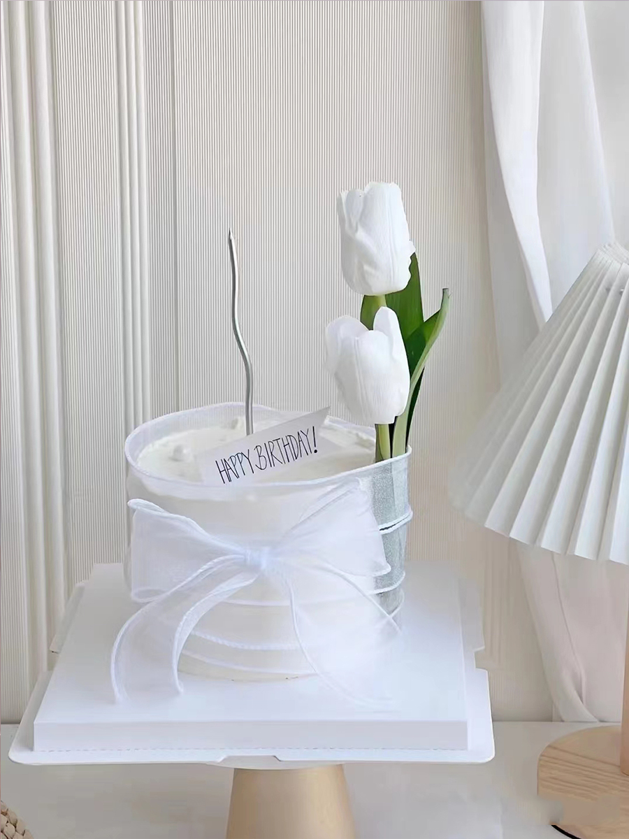 七夕情人节蛋糕装饰仿真郁金香