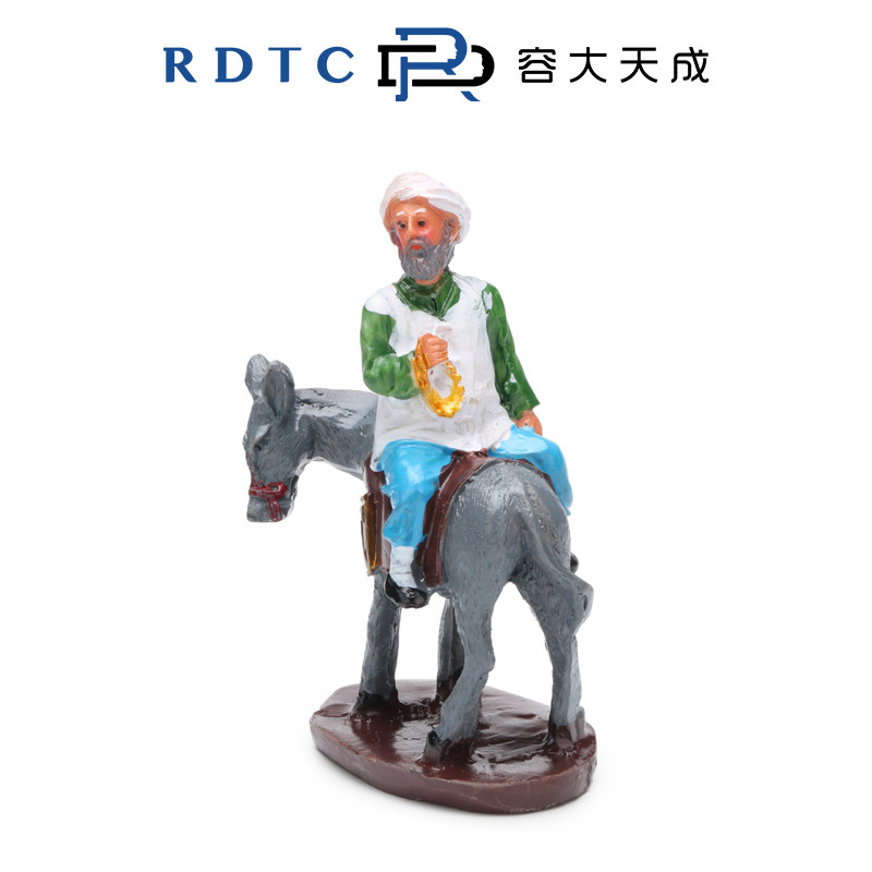 容大天成心理咨询沙盘游戏沙具箱庭人物模型摆件玩具阿凡提骑毛驴