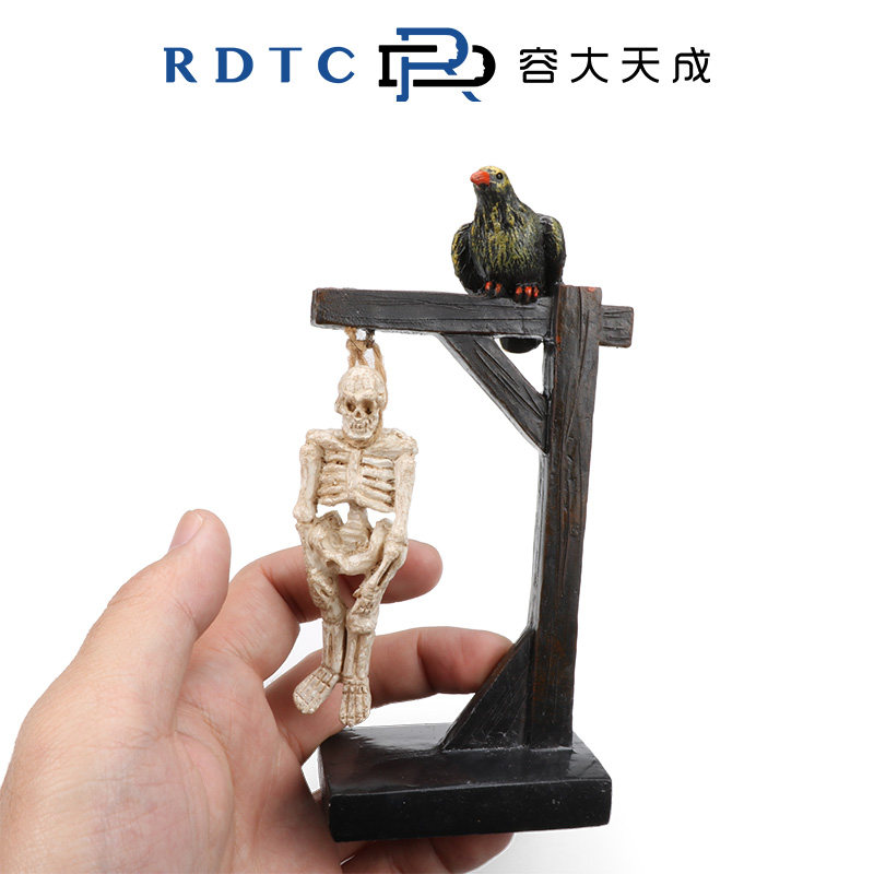 [RONGDA ORIGINAL PSYCHOLOGICAL SANDWARE] 수명 종료 암흑 해골 그림자 캐릭터 까마귀 매달린 샌드박스 모델