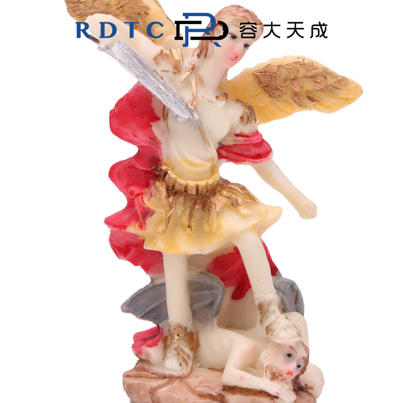 RONG DATIANCHENG 심리 상담 샌드 박스 게임 샌드 박스 안뜰 치료 캐릭터 모델 장식 장난감 칼을 휘두르는 천사