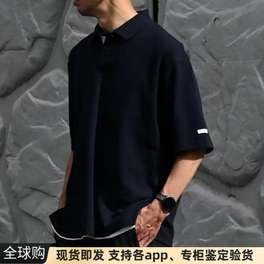 正品日版Helly Hansen刺绣纯色polo衫翻领宽松休息短袖t恤26夏