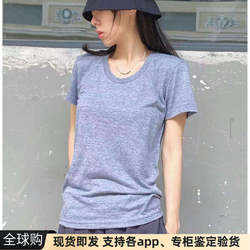 正品AA男女纯色圆领棉短袖t恤潮
