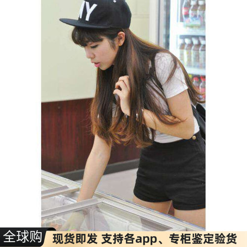 晚晚陈小仙现货美国american apparel aa高腰复古侧拉链包臀短裤