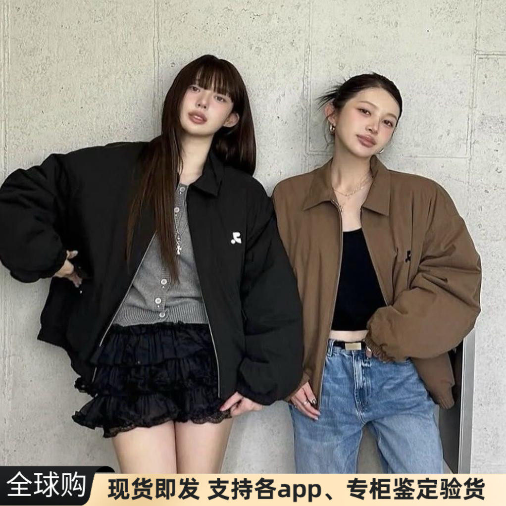 正品现货韩国RR Rest Recreation翻领老干部防水保暖棉服夹克外套