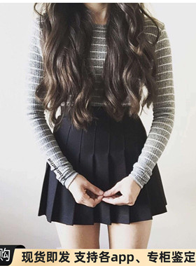 正品美国老版AA美产LA APPAREL高腰百褶裙网球裙JK短裙小红书网红