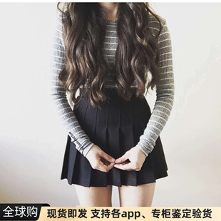 正品美国老版AA美产LA APPAREL高腰百褶裙网球裙JK短裙小红书网红