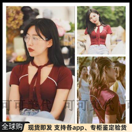 现货美国AA风camp collection丝巾领带领结项圈短袖连体衣