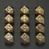 巴赫工作室国家非遗铁翦金工艺藏传生肖图腾唐八棱转运珠24k陨铁