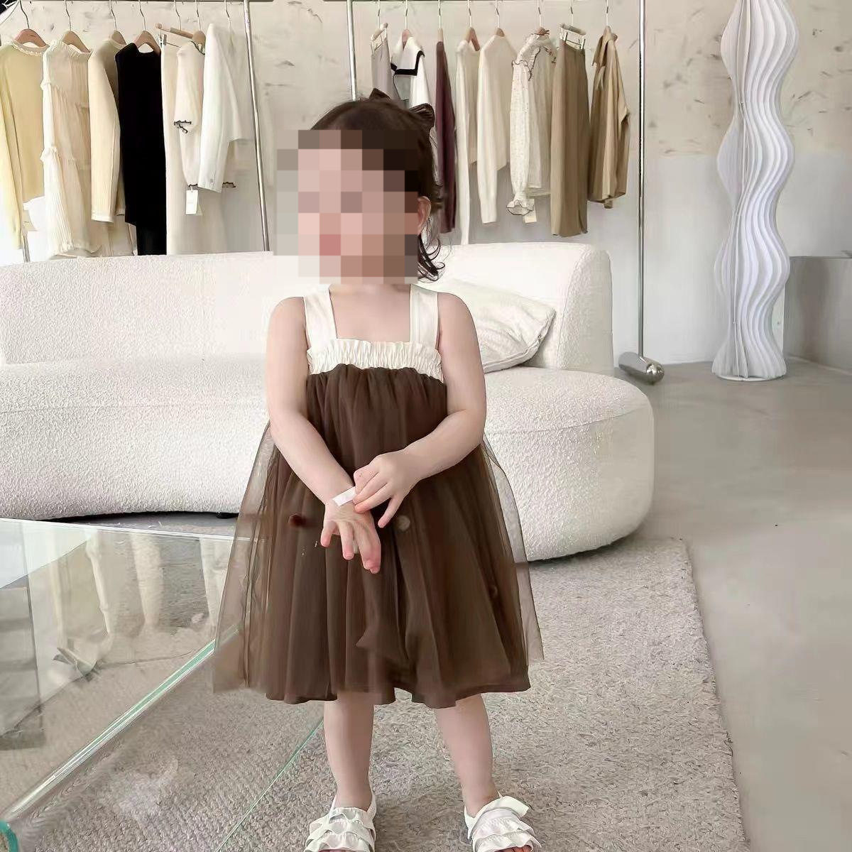蝴蝶结露背网纱公主裙宝宝