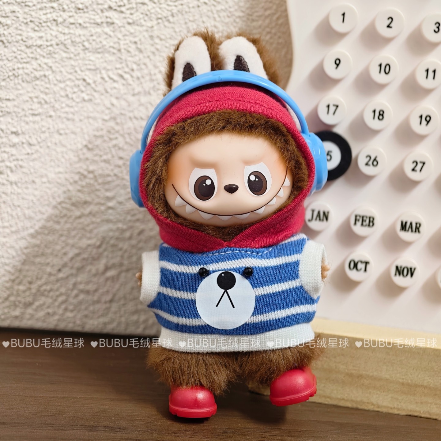 labubu四代娃衣10cm拉布布4代心底密码搪胶挂件迷你公仔衣服着替