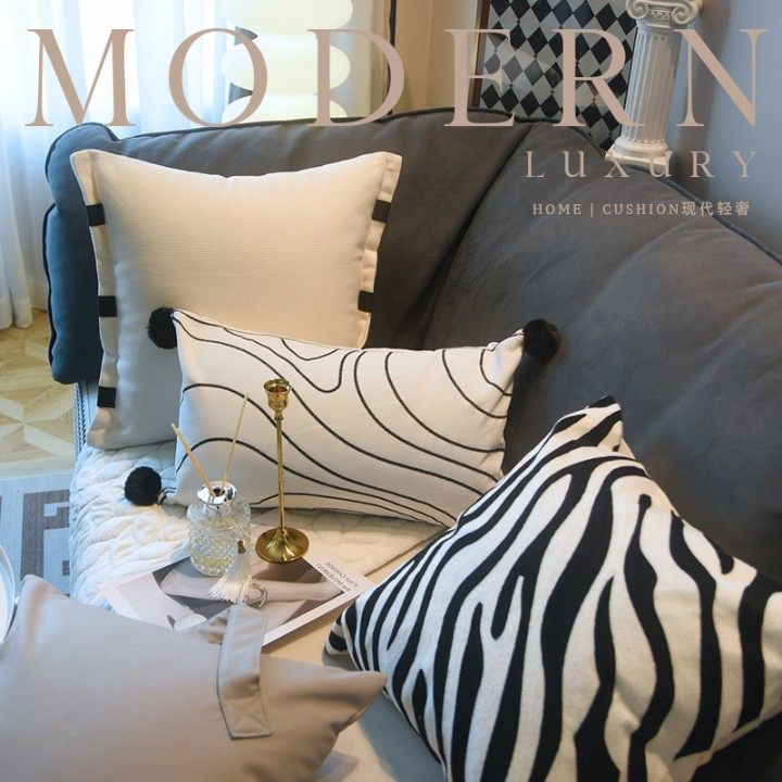 样板间设计师款抱枕套复古PU轻奢靠垫高档简约现代沙发客厅腰靠,居家布艺,靠垫/抱枕,淘宝优惠券,粉丝福利购,淘宝优惠卷