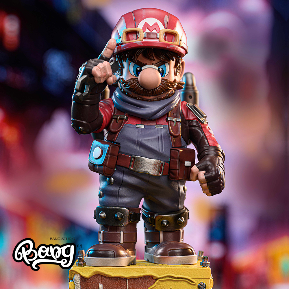 【bang】现货 supercool 赛博朋克废土风 超级水管工 限量gk手办