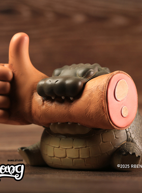 【Bang】预售 RBEN STUDIO 大口吃手手 鳄鱼潮玩动物手办摆件礼物