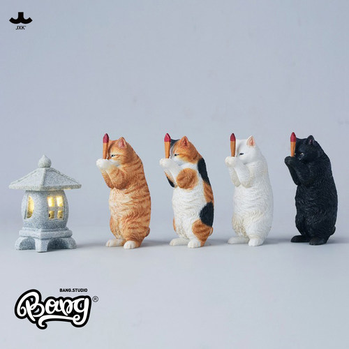 JXK祈愿猫可爱动物模型手办