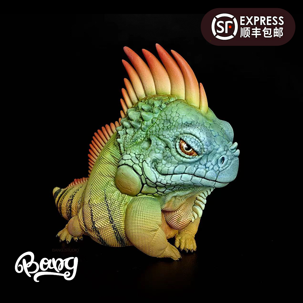 【bang】现货 博物志 绿鬣蜥圣诞限定版 潮玩爬宠手办摆件礼物