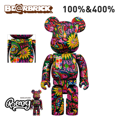Bearbrick400%迷幻的佩斯利积木熊