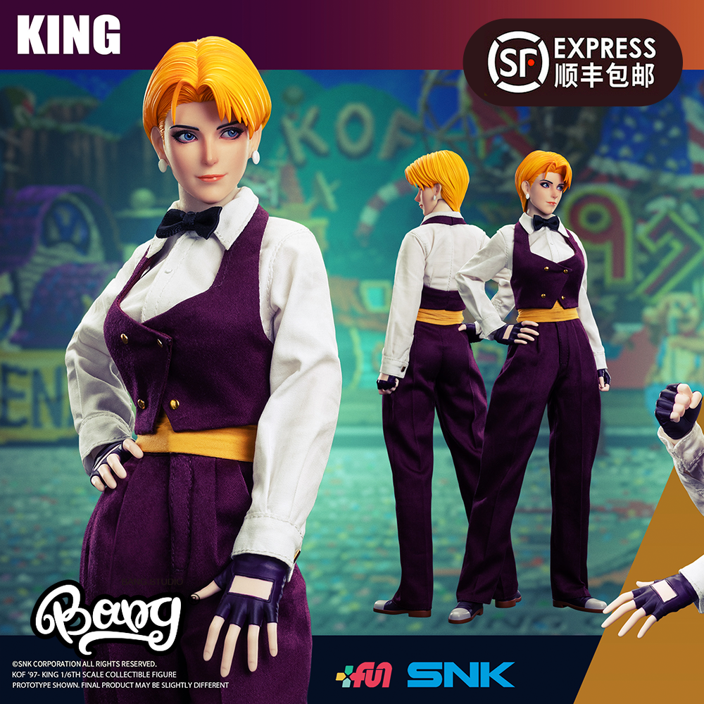 【bang】预售 snk正版吞时工作室 拳皇97 琼 1/6可动布衣人偶手办