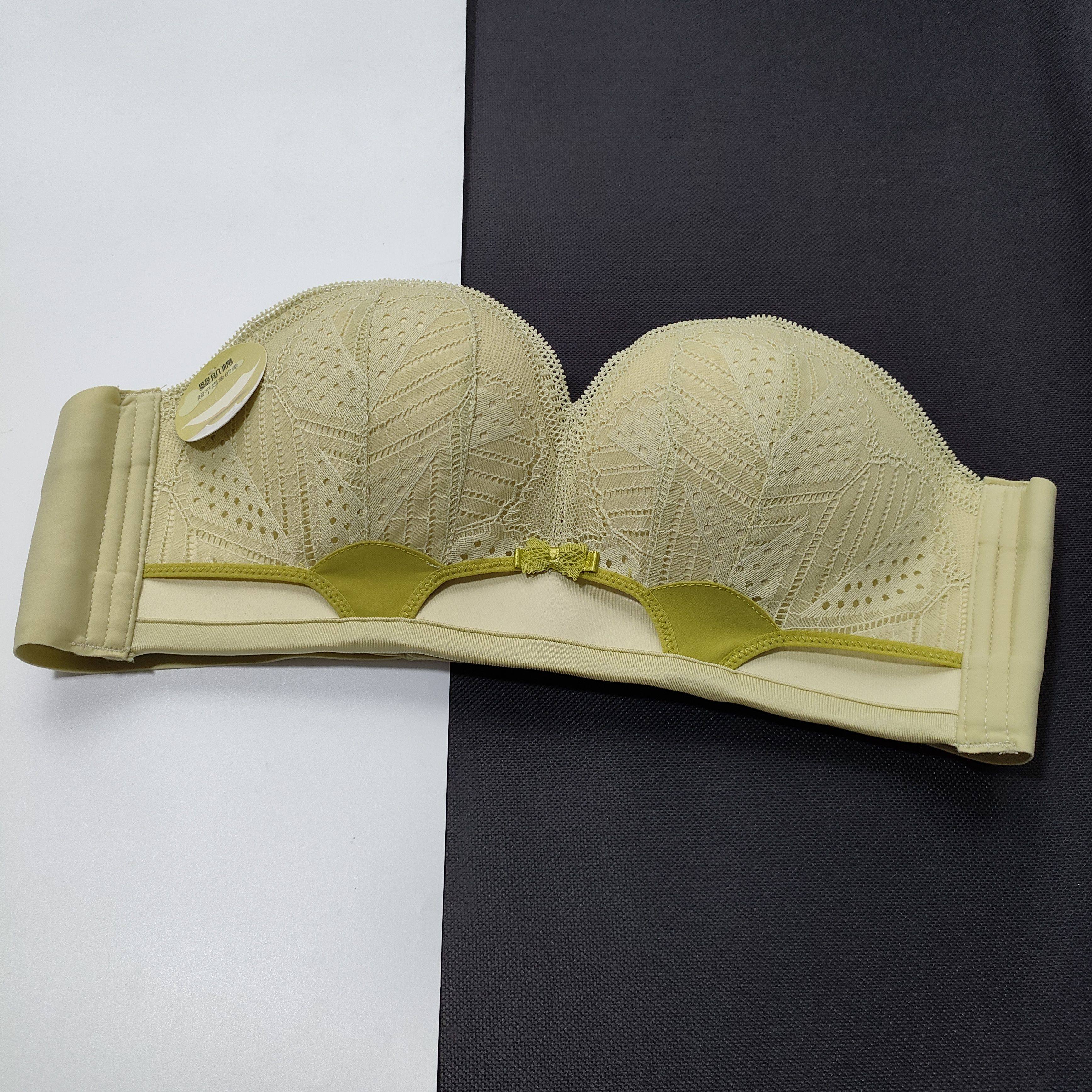 欧诗雨同款半杯厚聚拢文胸无肩带防滑婚纱礼服亲肤棉超柔内衣无痕