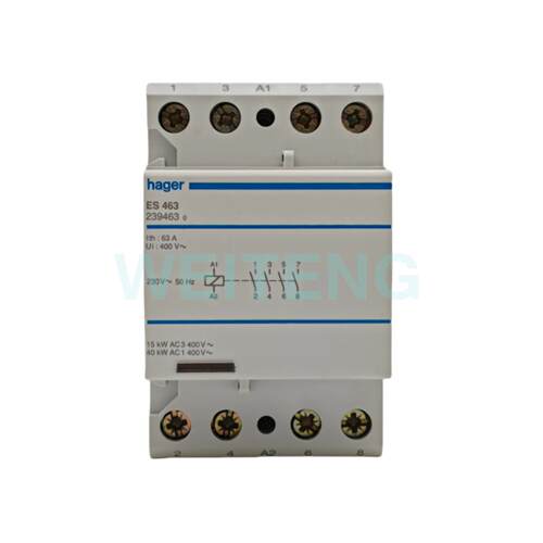 hager海格家用接触器 ES463 四常开4NO建筑型 ES470 二开二闭230V
