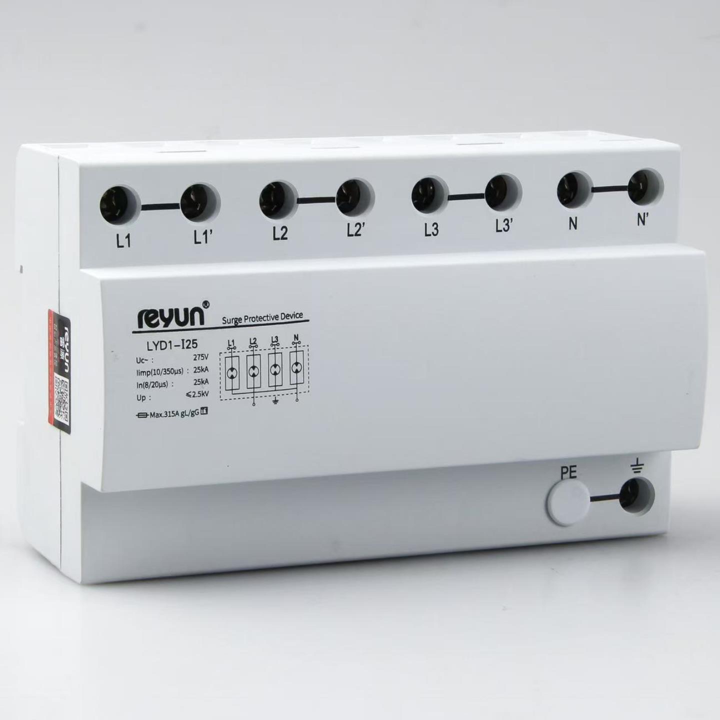 LYD1-I254P上海雷源 浪涌保护器 一级 一体式浪涌电涌保护器