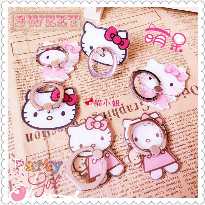 lovely Cartoon Hello Kitty Kitty mobile phone Ring Bracket originality Lazy man Jingle Metal Fallin the 3C Digital Accessories, Cell Phone Accessories , Phone holder/Mobile phone holder  category - from Buy2taobao.com to provide professional Taobao agent buy service