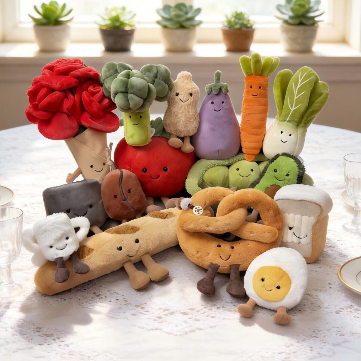 jellycat毛绒挂件可爱仿真蛋糕黄瓜布娃娃蔬菜水果食物挂件小玩偶
