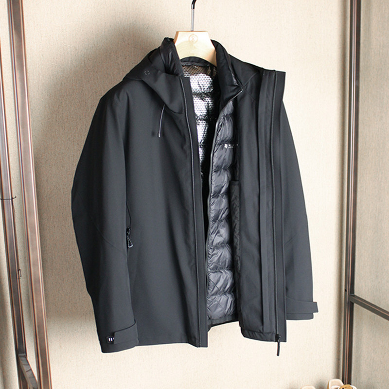 【一衣三穿 棉服+羽绒】拆卸内里~男士高保暖厚款连帽休闲羽绒服