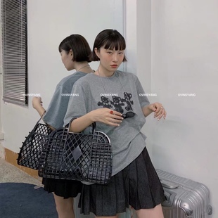 iam静芝芝芝  复古水洗牛仔短裙可搭配所以上衣的牛仔百褶裙8200#