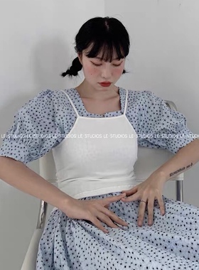 几多芝MUCHZHI 无袖毛衣针织背心女外穿简约纯色吊带针织女20296#